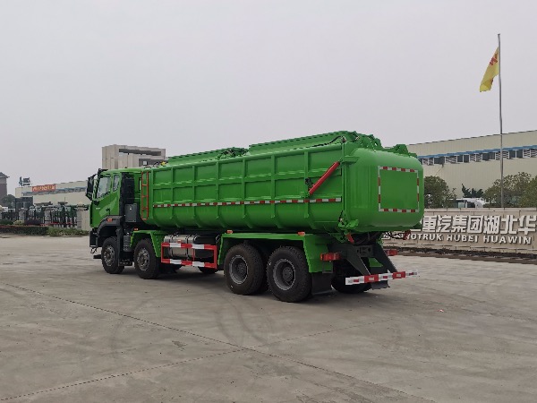 8x4重汽豪瀚【25立方】廂式污泥運輸車|污泥自卸車