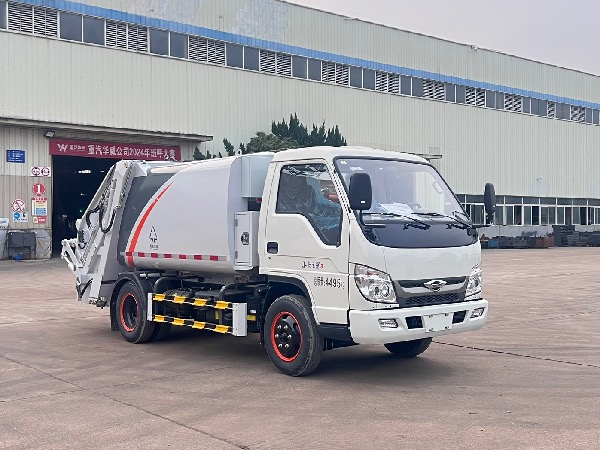 福田時代小卡之星3【藍牌】壓縮式垃圾車｜中國重汽湖北華威制造4-5立方壓縮式垃圾車｜華威馳樂牌SGZ5040ZYSBJ6壓縮式垃圾車