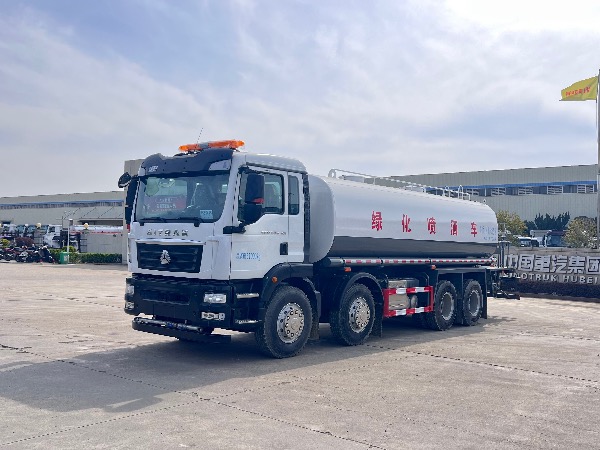 中國重汽汕德卡系列8x4綠化噴灑車|中國重汽湖北華威制造24立方灑水車|華威馳樂牌SGZ5311GPSZZ6C5型綠化噴灑車|霧炮車|抑塵車