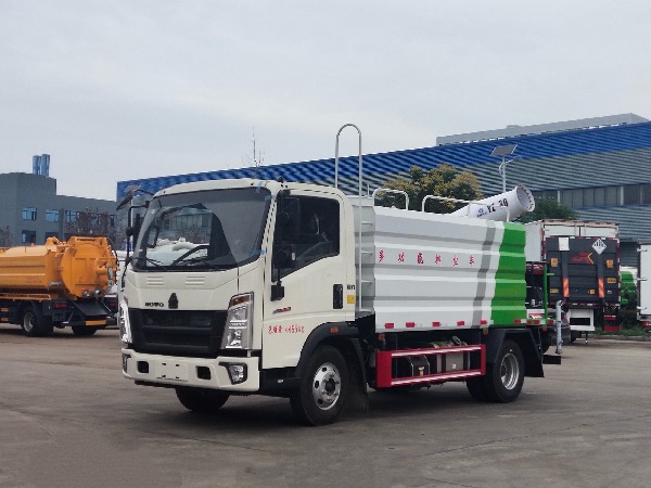 中國重汽HOWO豪沃4X2藍(lán)牌多功能抑塵車｜綠化噴灑車|灑水車｜霧炮車
